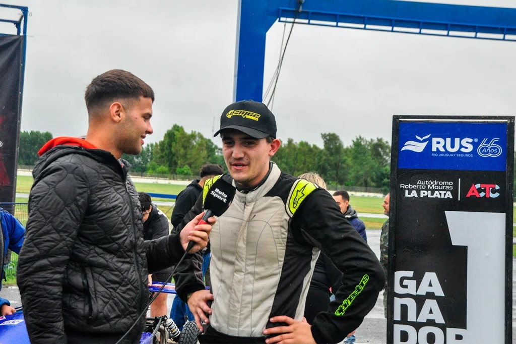 Celebración en el podio